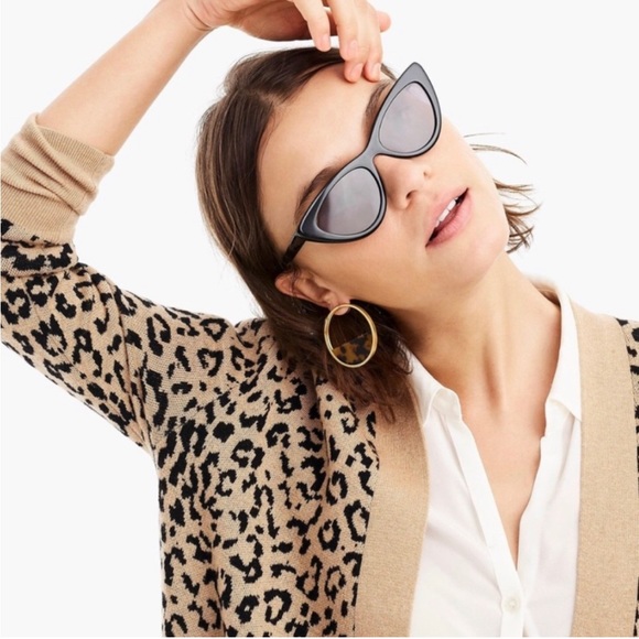 J.Crew Leopard Jacquard Cardigan - Picture 4 of 6